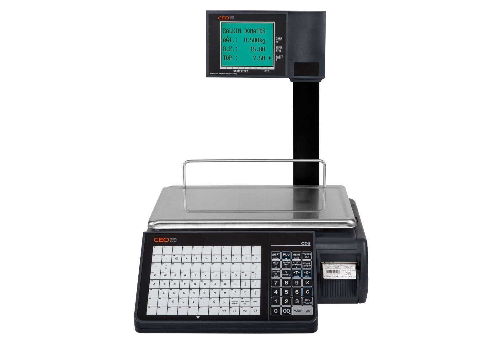 CEOPOS CDS-A5 BARKODLU TERAZİ 30 KG 2/5/10 G HASSASİYETLİ Wİ-Fİ