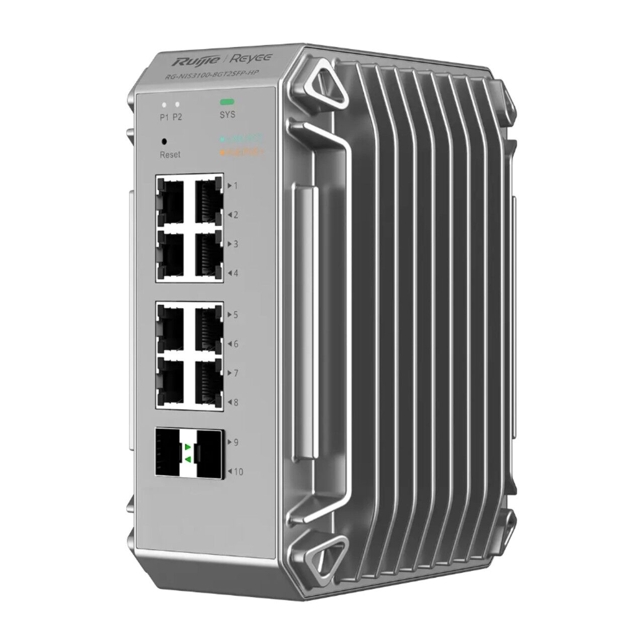 RUIJIE REYEE NIS3100-8GT2SFP-HP 8 PORT 10/100/1000 8 PORT POE 2 X SFP 240 WATT RUJIE CLOUD YONETILEBILIR ENDÜSTRİYEL SWITCH