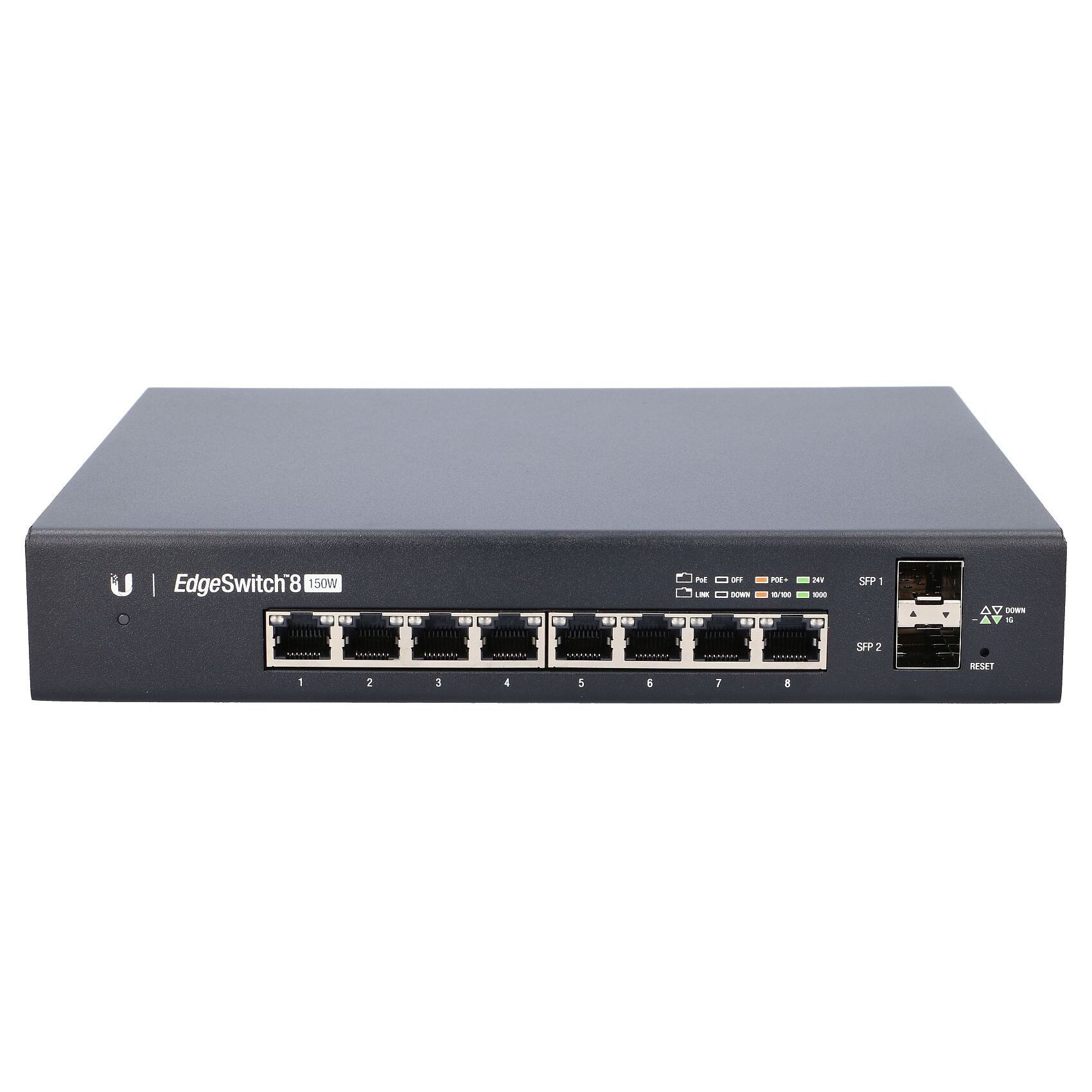 UBIQUITI EDGESWITCH ES-8-150W 8 PORT GIGABIT POE+ 2xSFP SWITCH 150W