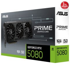 ASUS PRIME-RTX5080-16G RTX5080 16GB GDDR7 256Bit 3xDP/1xHDMI