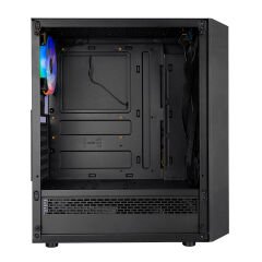 EVEREST FLAT MESH PSU YOK 4x12CM RGB FAN ATX TEMPERED GLASS 2xUSB2.0/1xUSB3.0 SİYAH MID TOWER GAMİNG KASA