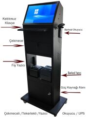 TAZGA KSK-1850 ÇEKMECELİ  I5 6.NESİL / 8 GB RAM / 256  GB NVM /18.5 EKRAN KIOSK