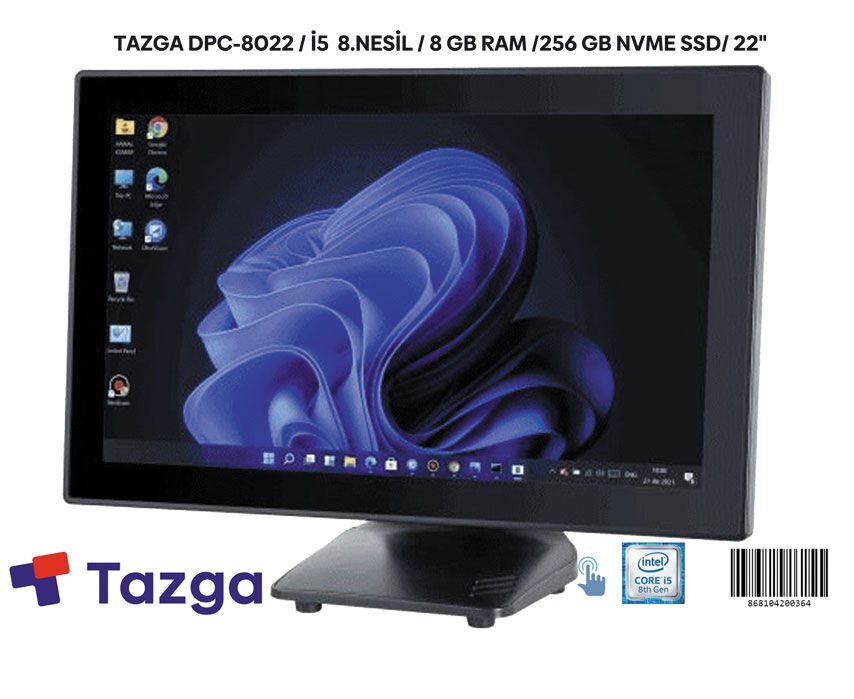 TAZGA 22'' İ5  6.NESİL / 8 GB RAM /256 GB NVME SSD ÇİFT 10.1'' (DPC-8022V)