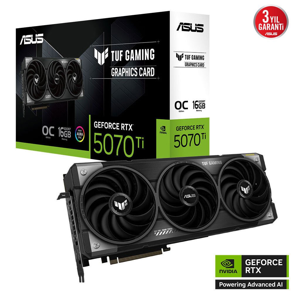 ASUS TUF-RTX5070TI-O16G-GAMING RTX5070TI 16GB GDDR7 256Bit 3xDP/1xHDMI
