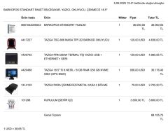 BARKOPOS STANDART PAKET BİLGİSAYAR, YAZICI, OKUYUCU, ÇEKMECE 18.5''