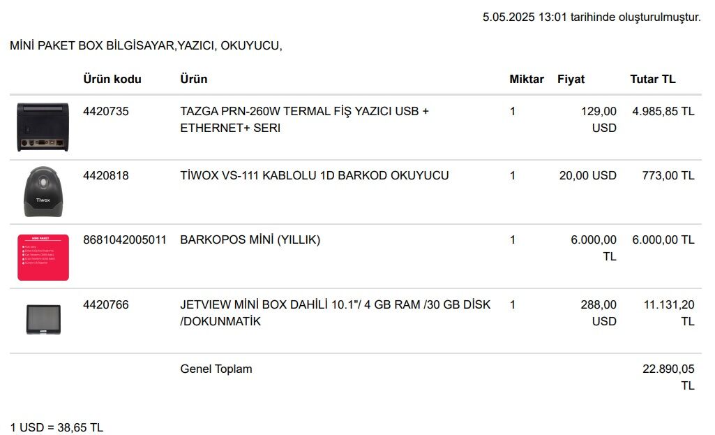 MİNİ PAKET BOX BİLGİSAYAR,YAZICI, OKUYUCU,