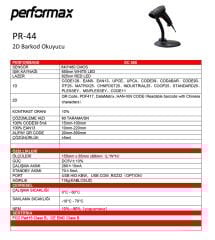 PERFORMAX PR-44 2D STANDLI BARKOD OKUYUCU
