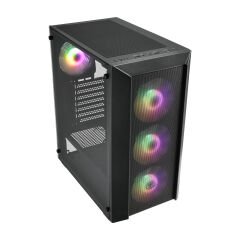 FSP CMT218 650W 4x FAN E-ATX SİYAH GAMING KASA