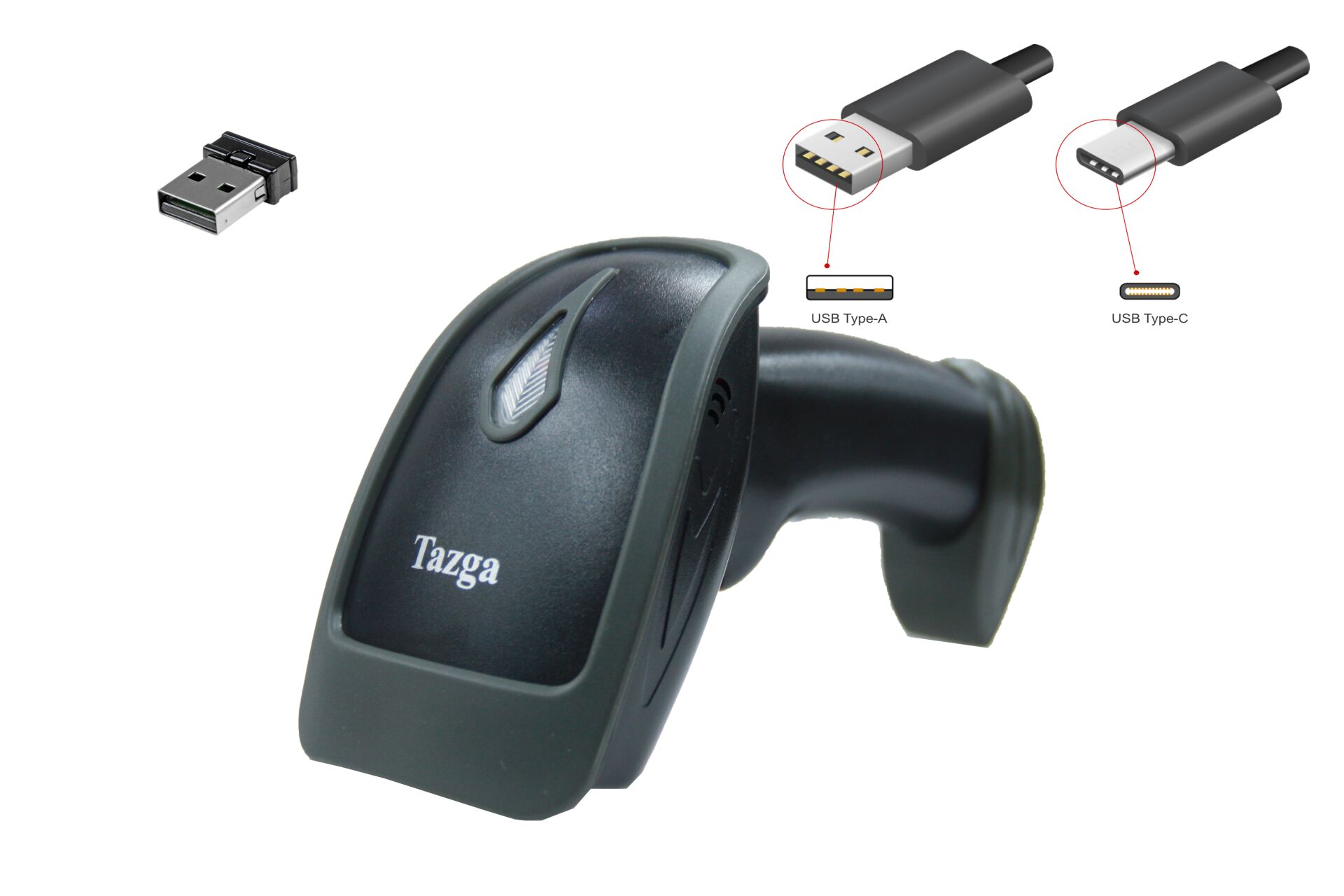TAZGA TSC 850 USB KABLOSUZ 1D BARKOD OKUYUCU