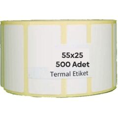55X25 TERMAL ETİKET 1000 ADET 55X25 YATAY