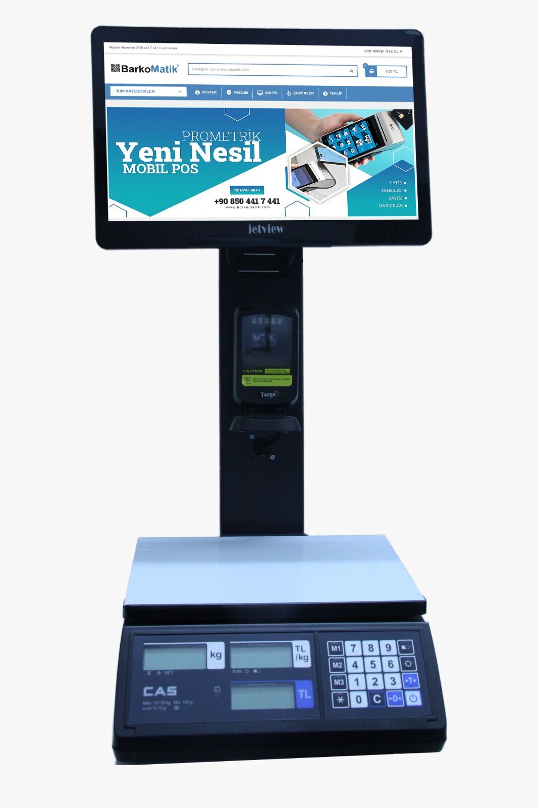JETVIEW TERAZİPOS-1011 15.6J1900 - ONLINE TERAZİ (OKUYUCU).