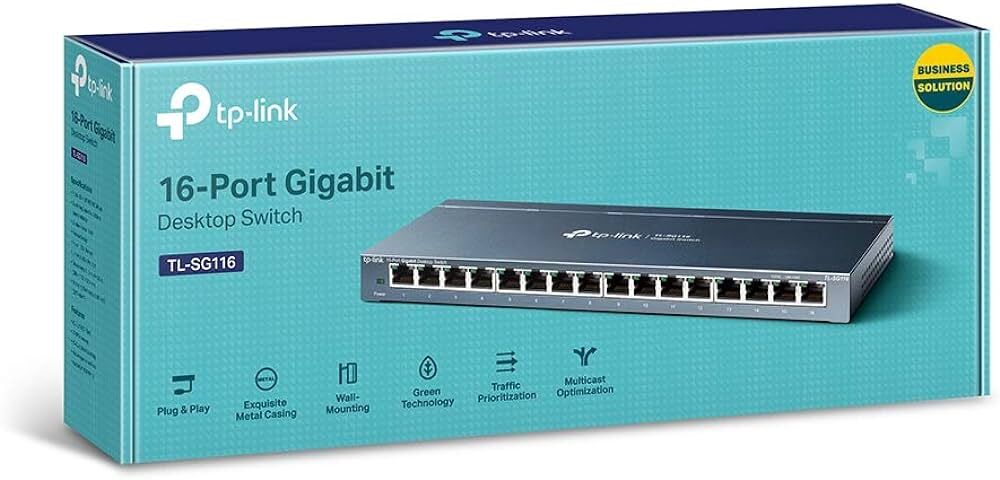 HUB-TP-LINK TL-SG116 16 PORT GIGABIT MASAÜSTÜ SWITCH