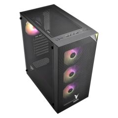 VENTO VG4200S 750W 80+ BR GEN5 4x12CM RGB FAN E-ATX MESHED PANEL 2xUSB2.0/1xUSB3.0 SİYAH GAMING KASA