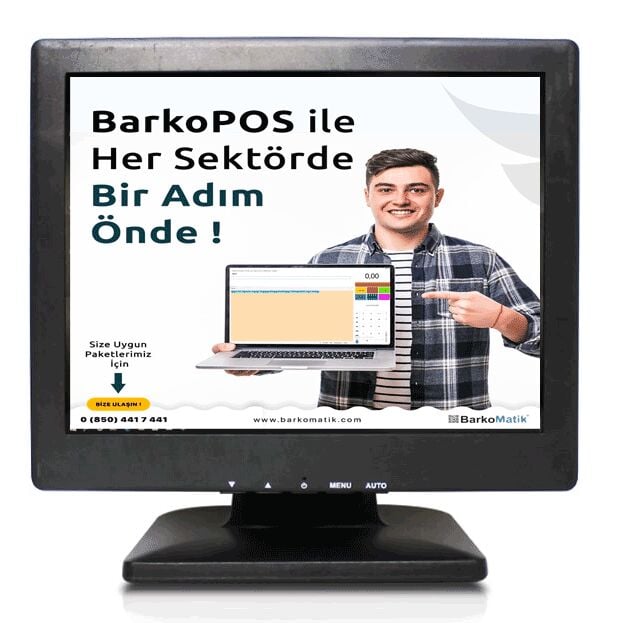 MNT-JETVIEW 8'' VGA MİNİ LCD MONİTÖR (AÇIK ÜRÜN) ADAPTÖR + VGA KABLO AYAKLI