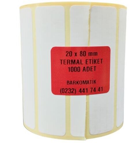 80X20MM TEKLİ 1000Lİ TERMAL ETİKET