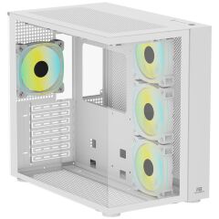 POWER BOOST PB-SS02W 7x ARGB FAN ATX SEA VIEW USB3.0 BEYAZ KASA