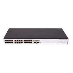 H3C S1600V2-26P-HPWR 24 24 PORT 10/100/1000 24 PORT POE 2 X SFP 370 WATT YONETILEBILIR RACK MOUNT SWITCH