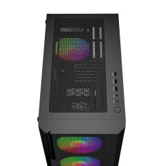 GAMEBOOSTER CRUX GBE650B 650W 80+ 4x12CM FAN E-ATX USB3.0 GAMING KASA