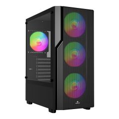 GAMEBOOSTER CRUX GBE650B 650W 80+ 4x12CM FAN E-ATX USB3.0 GAMING KASA