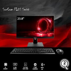 SUNCOM PLUS 8G-P01 I5-8500T 8GB 512 SSD 23.8'' FHD NONTOUCH FREE-DOS SIYAH ALL IN ONE PC