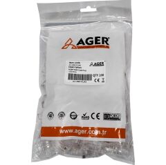 AGER AC-690-RJ45 EZ-PLUG YENİ NESİL CAT6 RJ45 KONNEKTÖR 100'LÜ