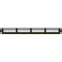 AGER AC-611-24E 8P8C,LSA,ALTIN KONTAK 24 PORT CAT6 DOLU 1U ZIRHSIZ PATCH PANEL