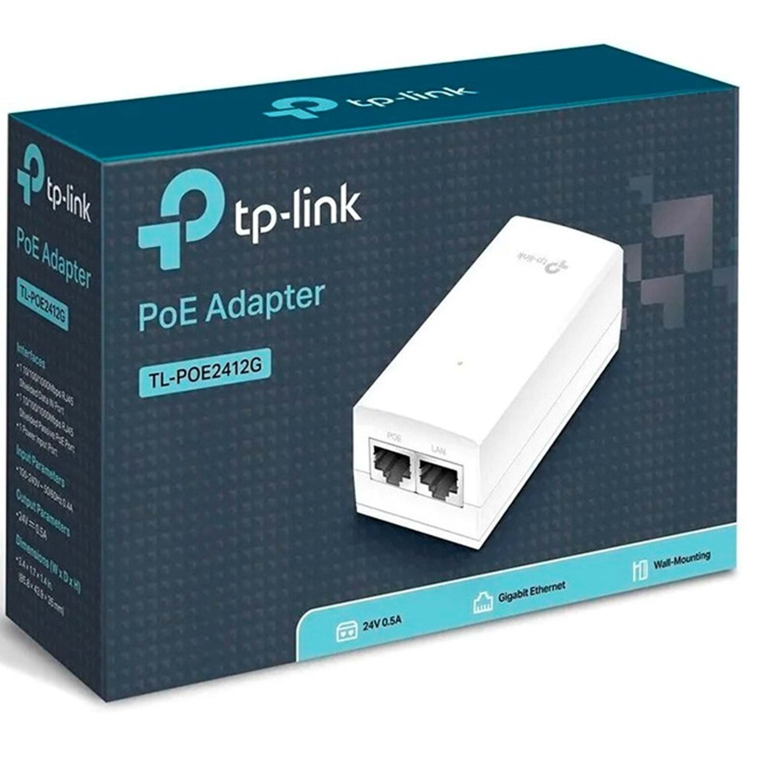 HUB-TP-LINK TL-POE2412G POE 24V 0.5A ETH ADAP UBNT