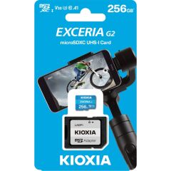 KIOXIA EXCERIA G2 256GB MICRO SDXC CLASS10 100/50MBs HAFIZA KARTI LMEX2L256GG2