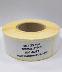 25X55 TERMAL ETİKET 500 ADET
