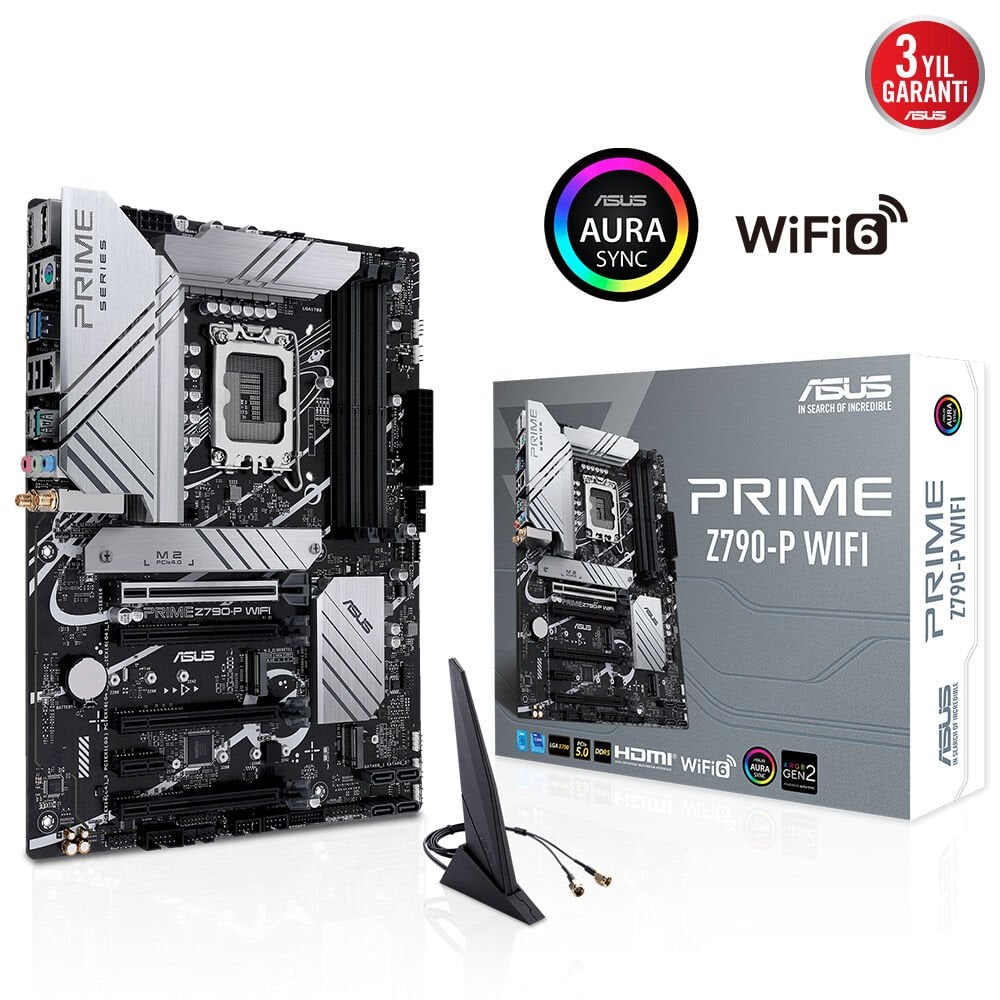 ASUS PRIME Z790-P WIFI 4xDDR5 HDMI/DP 3xM.2 1xGLAN 1700P (12.Gen 13.Gen) ANAKART