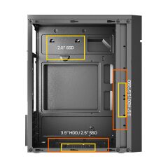 FRISBY FC-2715B 300W 1x12CM FAN MICRO ATX 2xUSB2.0 SİYAH KASA