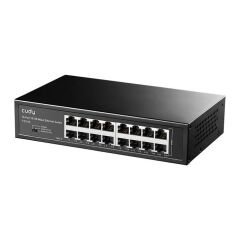 CUDY FS1016 16 PORT 10/100 YONETILEMEZ RACK MOUNT SWITCH METAL KASA