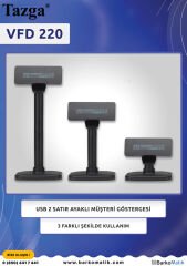 MNT-TAZGA ID VFD220 USB 2 SATIR MÜŞTERİ GÖSTERGESİ AYAKLI