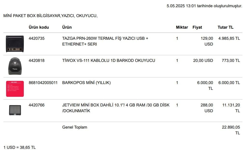 MİNİ PAKET BOX BİLGİSAYAR,YAZICI, OKUYUCU,