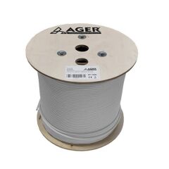 AGER AC-600-5-GRI 500MT U/UTP CAT6 LS0H - HELOJEN FREE GRI 250MHZ 23AWG %100 BAKIR