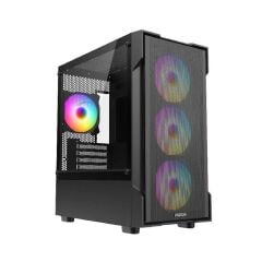 FAZEON F1 M650BBM 650W 80  4x RAINBOW FIXED LED FAN MICRO ATX 2xUSB3.0 SİYAH KASA
