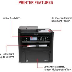CANON i-SENSYS MF267DW II LAZER YAZICI TARAYICI FOTOKOPİ FAX DUBLEX USB/ETHERNET/WIFI A4