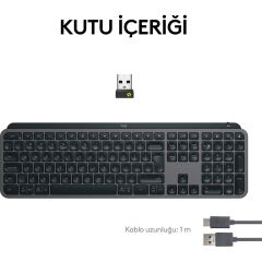 LOGITECH MX KEYS KABLOSUZ KURUMSAL SİYAH 920-010254 KLAVYE