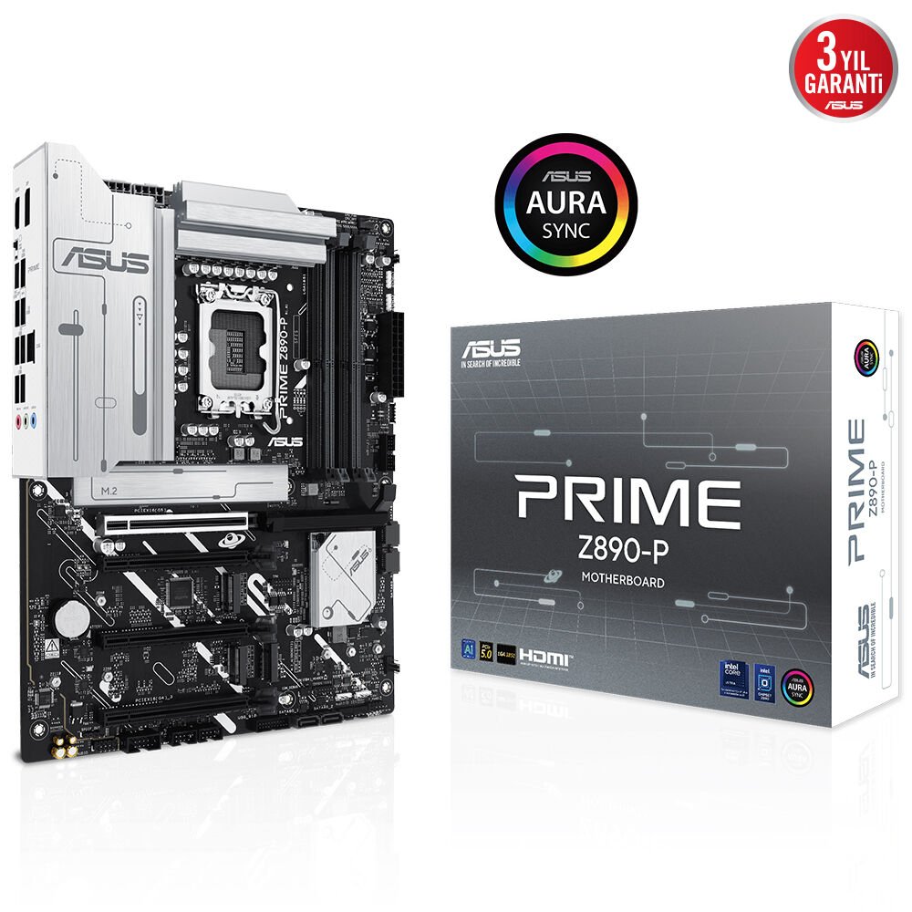 ASUS PRIME Z890-P 4x DDR5 DP/HDMI 4x M.2 1x 2.5GLAN USB4 1851P ANAKART