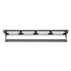 DIGITUS DN-91624U-CR 8P8C,LSA,ALTIN KONTAK 24 PORT CAT6 DOLU 1U ZIRHSIZ PATCH PANEL
