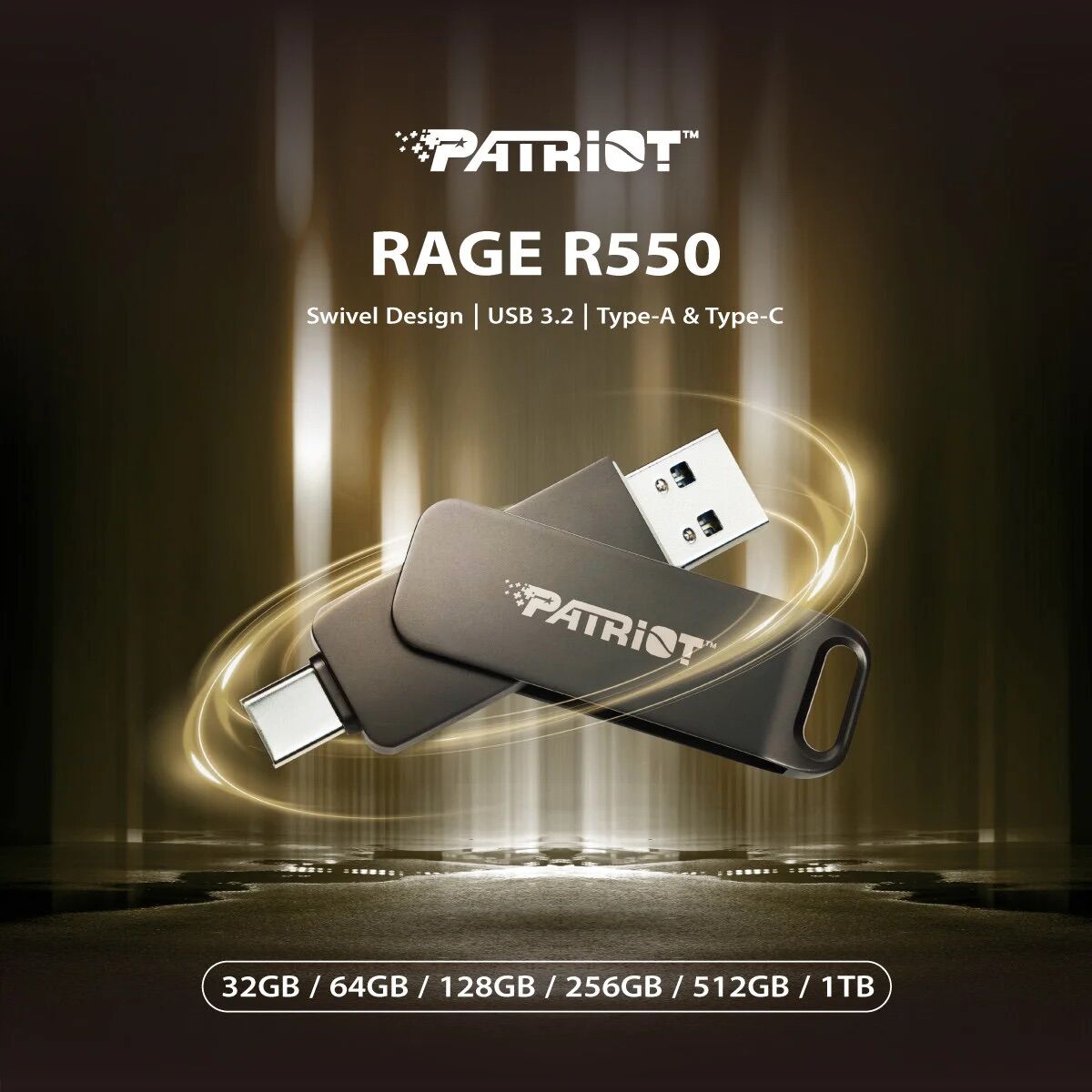 PATRIOT RAGE R550 512GB USB 3.2 Type-C FLASH BELLEK PE512GR550DSAD
