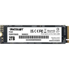 PATRIOT P320 2TB 3000/2200MB/s M2 PCIE GEN3 NVME SSD P320P2TBM28