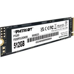 PATRIOT P320 512GB 3000/2200MB/s M2 PCIE GEN3 NVME SSD 4711378427615